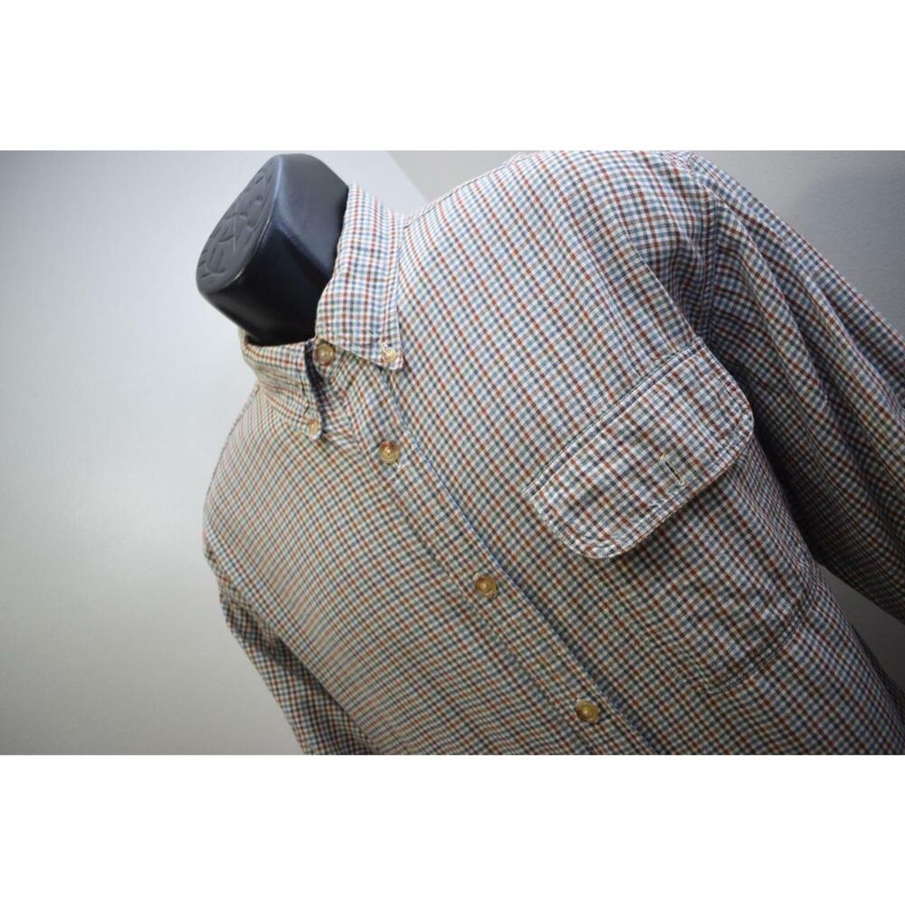 ORVIS Camp Dress Shirt Country Plaid Long Sleeve Button Up Mens Size Large